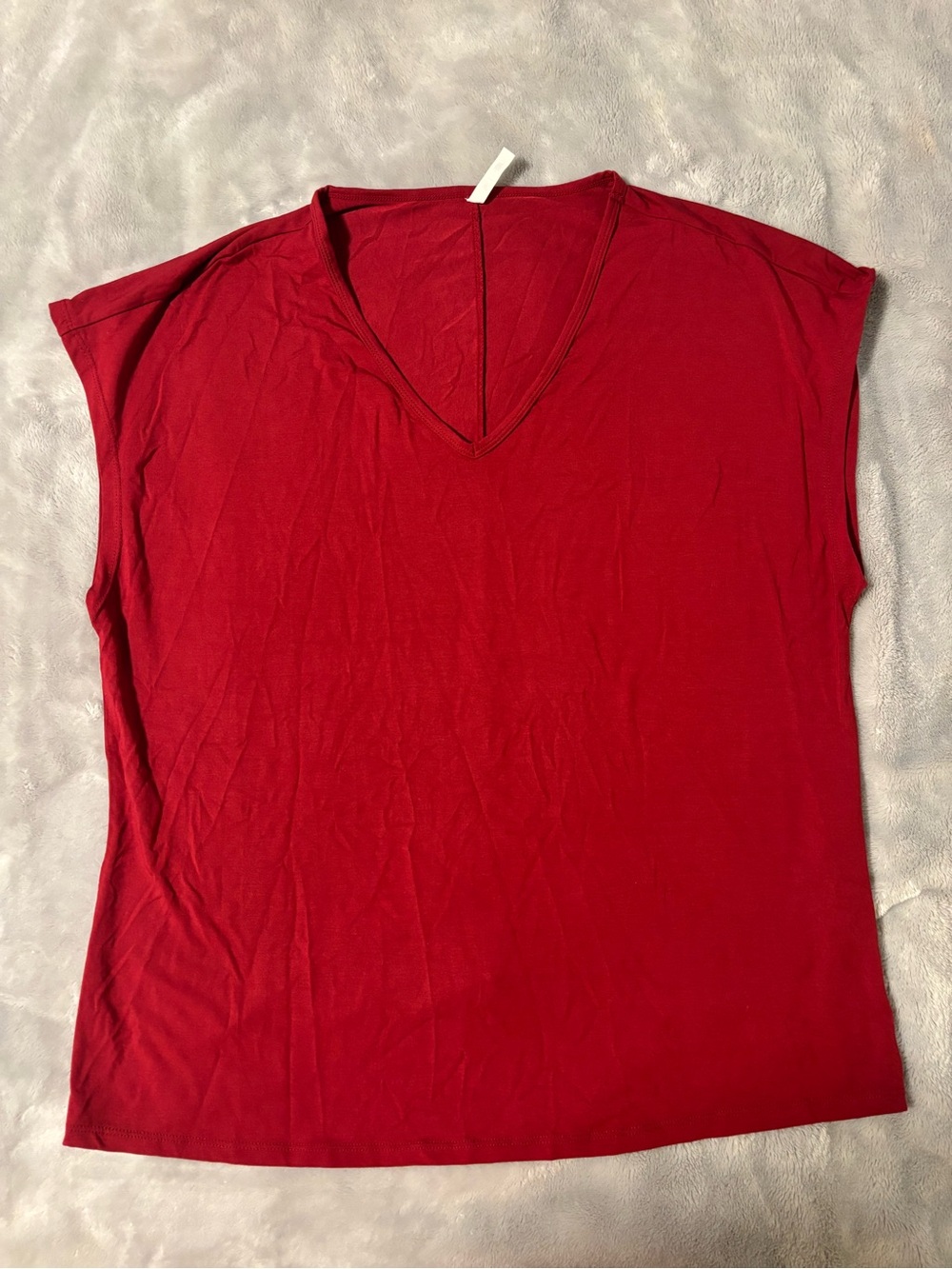 HALARA Red V-Neck Short Sleeve Tee